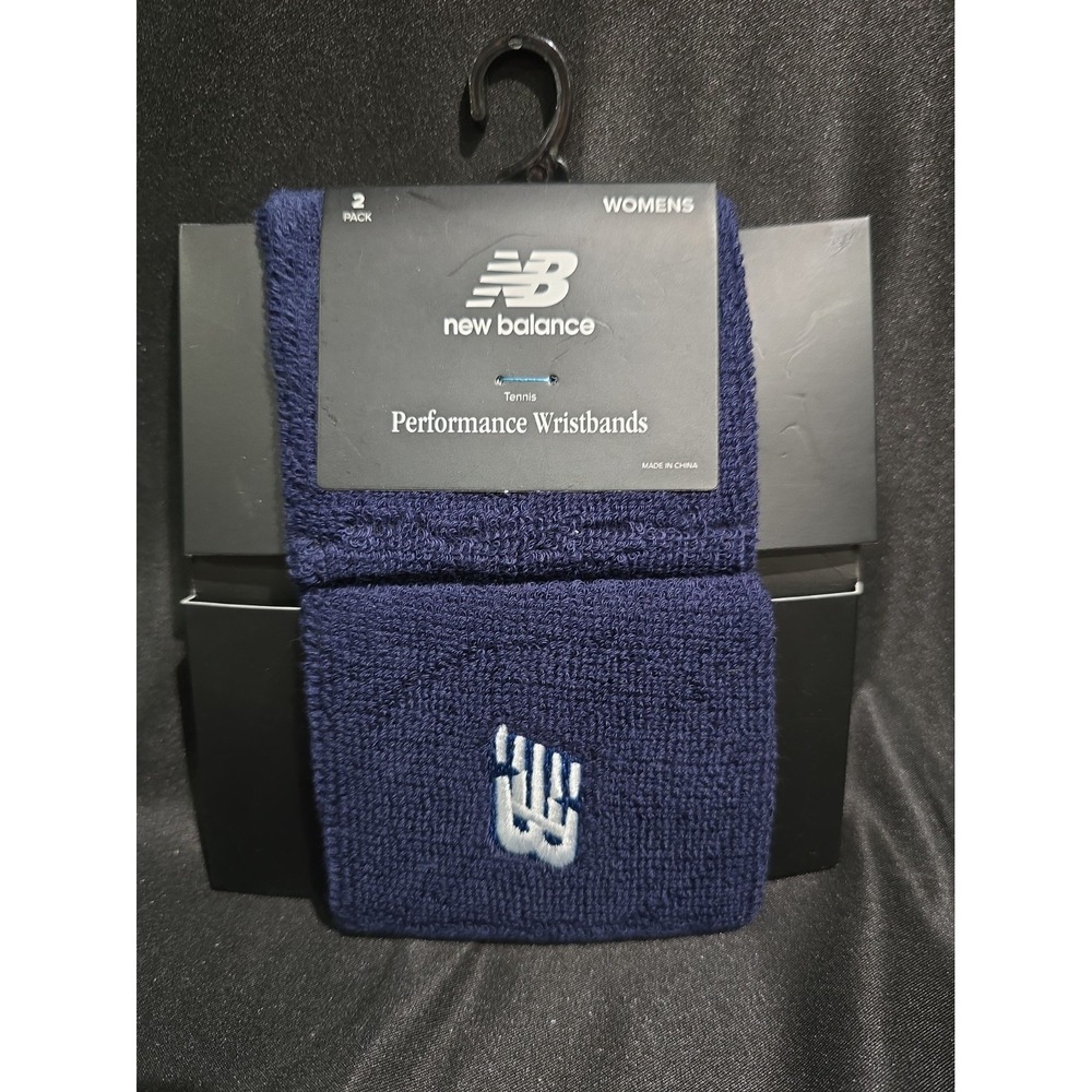 New Balance Performance Wristbands 2-Pack Navy Tennis Gym N8217B One Size